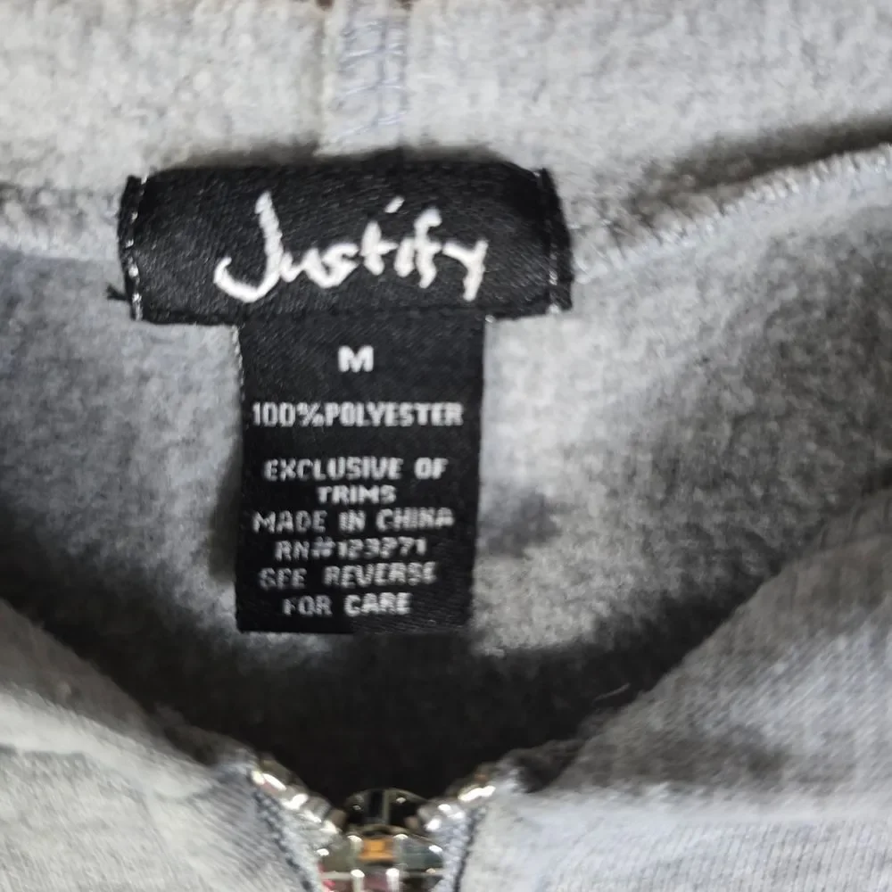 Justify Gray Hoodie with Bear and Brooklyn Design - Picture 7 of 7